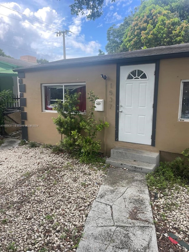 view of doorway to property