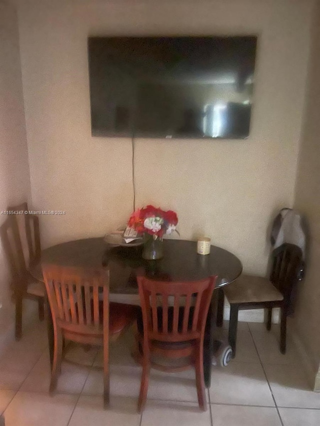 view of tiled dining area