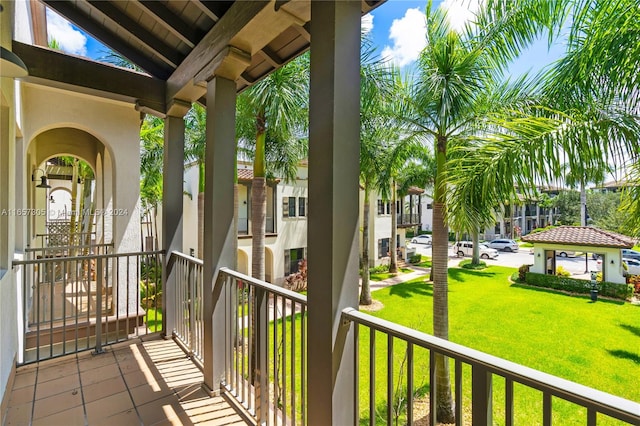 view of balcony