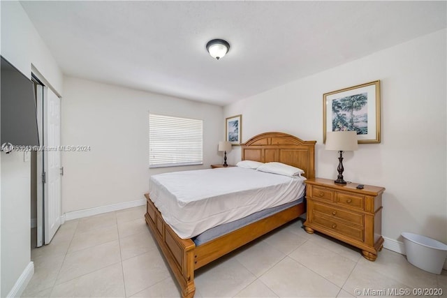 view of tiled bedroom