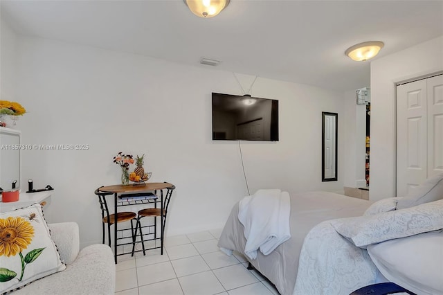 view of tiled bedroom