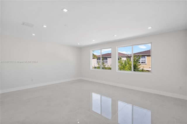 view of tiled spare room