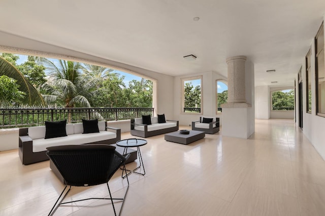 view of patio with outdoor lounge area