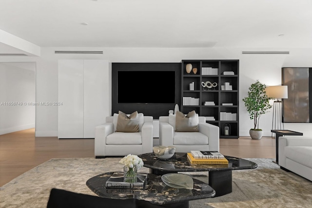 living room featuring hardwood / wood-style floors