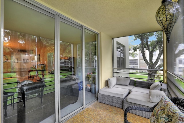 view of sunroom