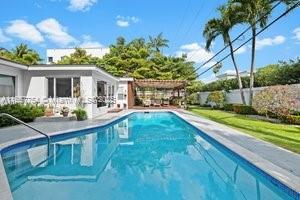 outdoor pool with a patio