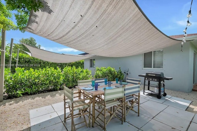 view of patio featuring grilling area