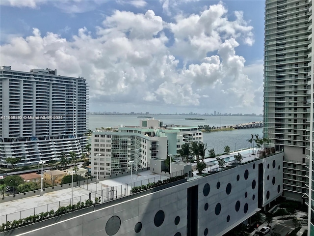 property view of water featuring a city view