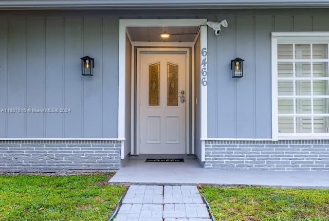 view of doorway to property