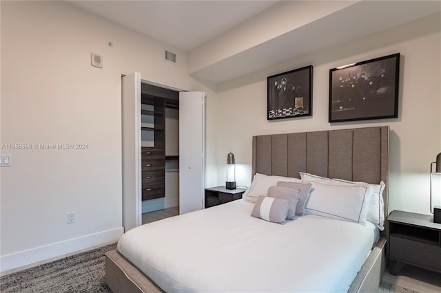 bedroom featuring a closet