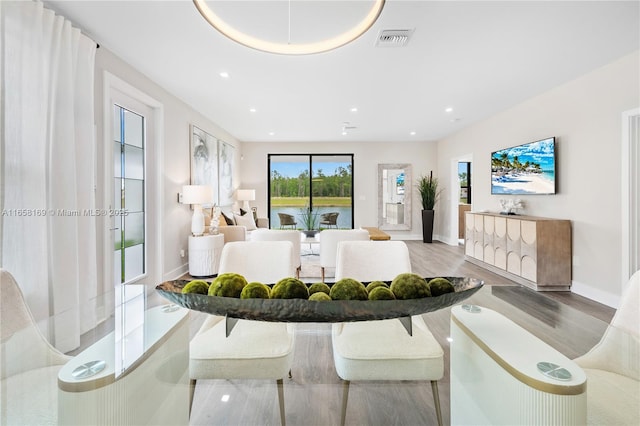 living room featuring hardwood / wood-style floors