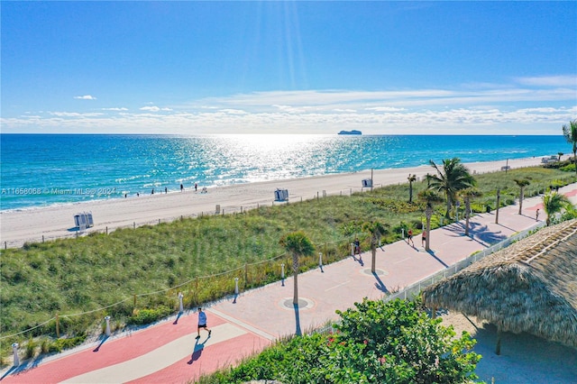 water view with a view of the beach