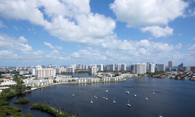 exterior space featuring a water view