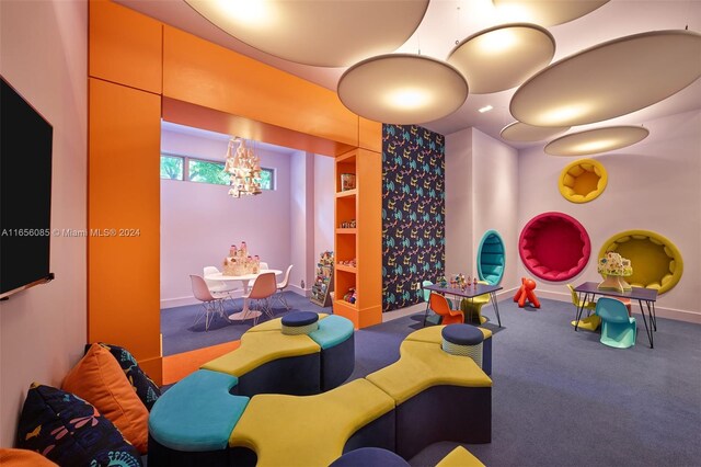 playroom featuring carpet floors