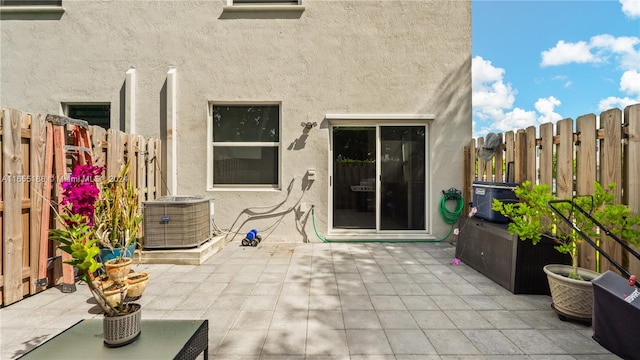 view of patio / terrace with central AC