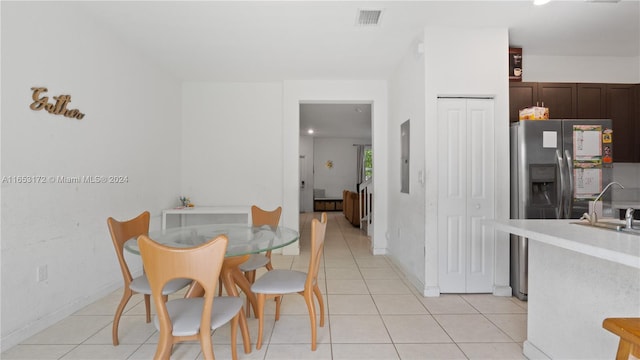 view of tiled dining room