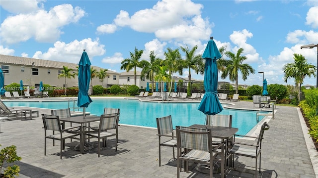 view of pool with a patio