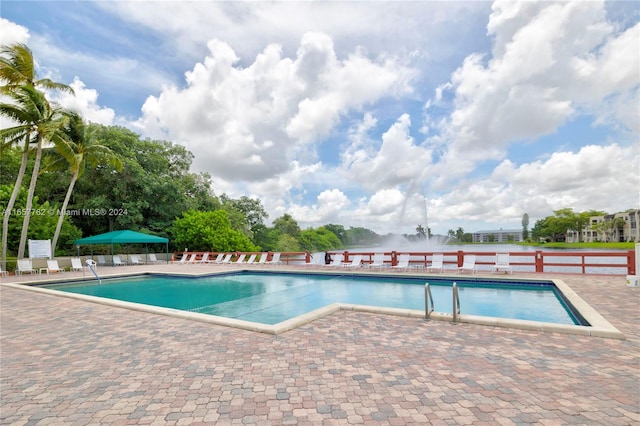 view of pool featuring a patio area