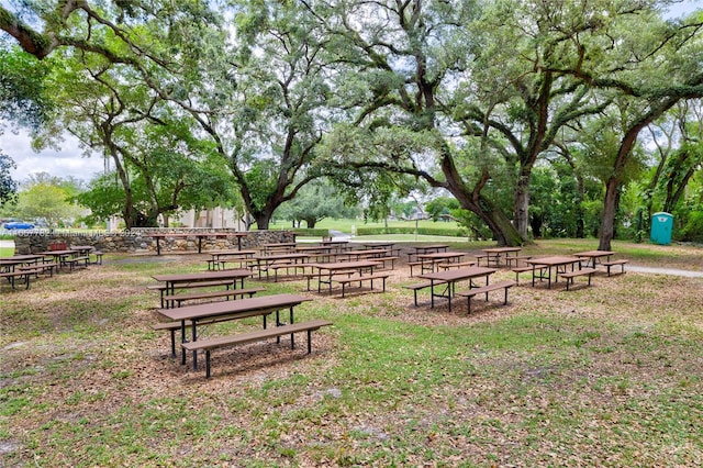 view of home's community with a yard