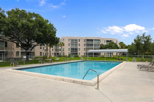 view of pool with a patio