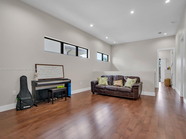 living room featuring hardwood / wood-style floors