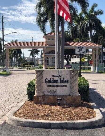 view of community sign