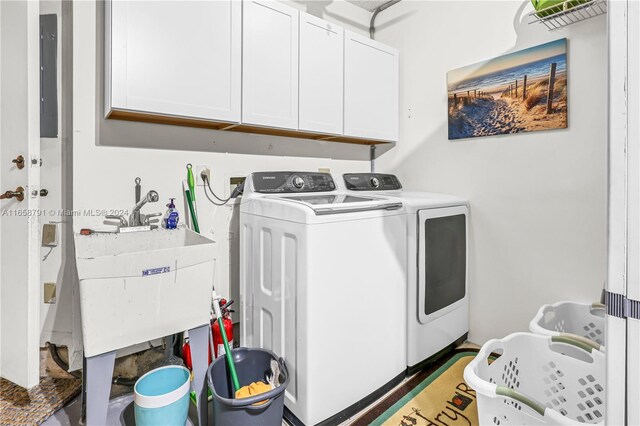 3507 Emerald Oaks Dr Unit 1804, Hollywood, FL 33021 - laundry area featuring a sink, cabinet space, and washer and clothes dryer