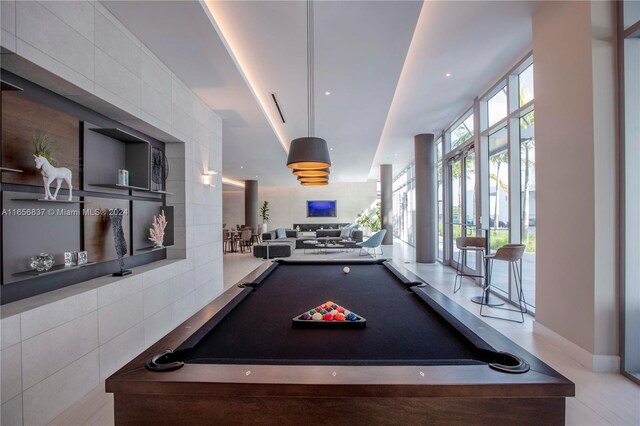 rec room with pool table