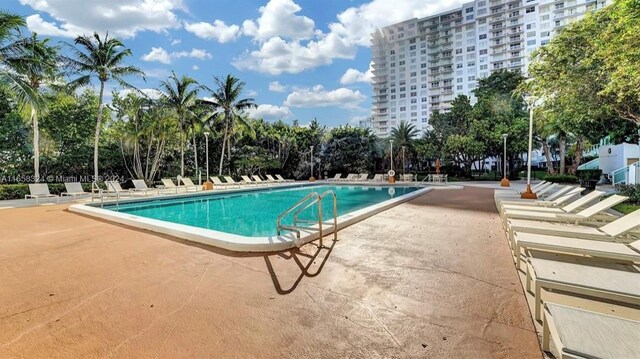 view of pool with a patio area