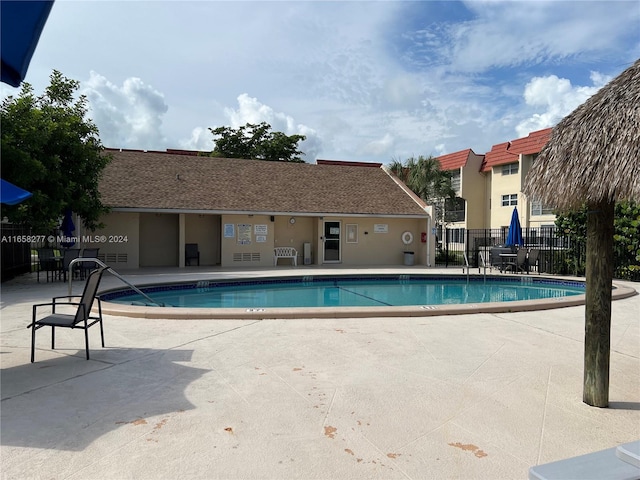 view of pool with a patio area