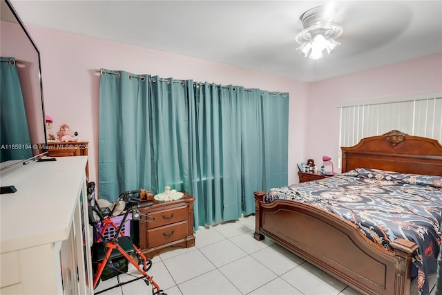 view of tiled bedroom