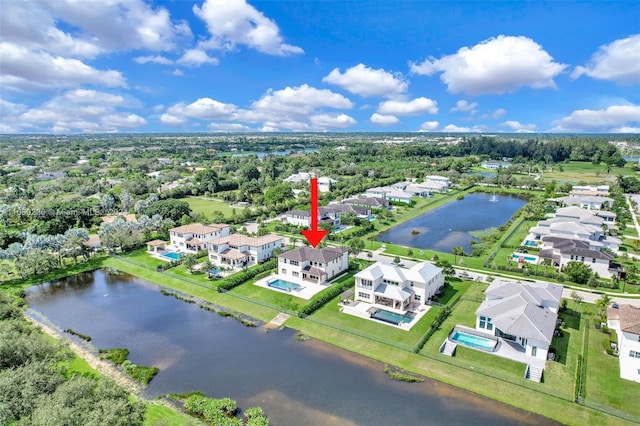 5458 E Stillwater Shores Dr, Davie, FL 33314 - aerial view of residential area with a nearby body of water