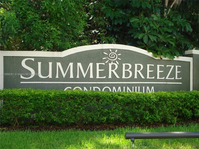 view of community sign