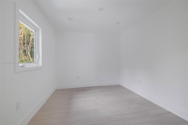 empty room featuring light hardwood / wood-style floors