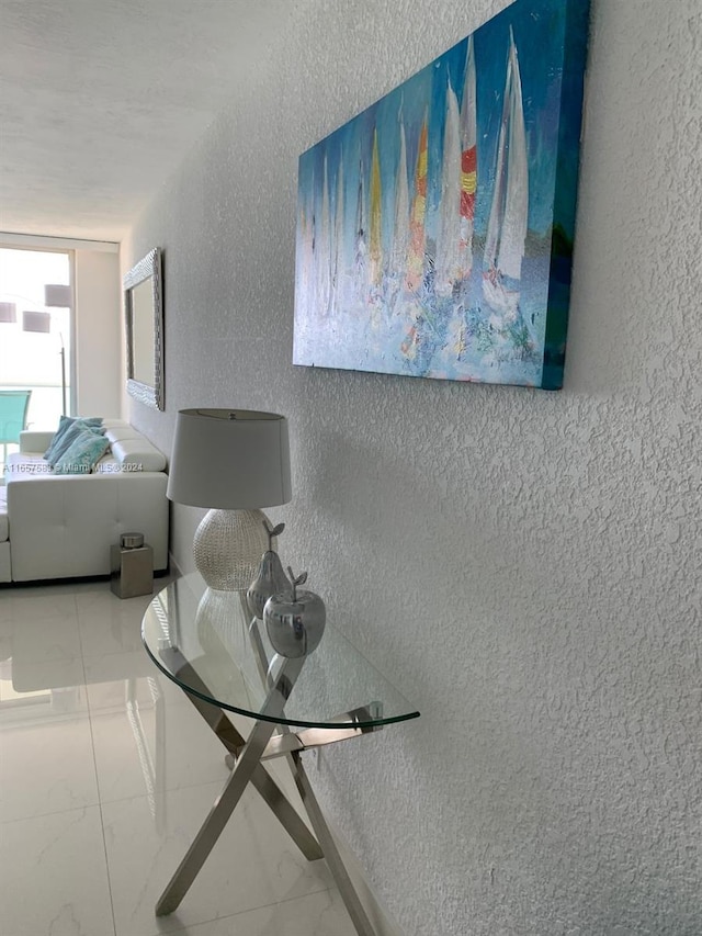 dining area featuring a textured ceiling