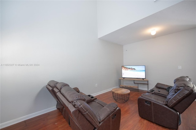 living room featuring hardwood / wood-style floors