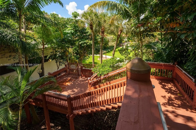 view of wooden terrace