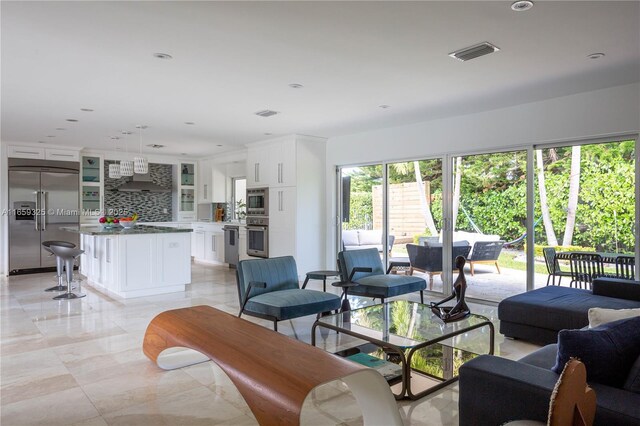 dining room with french doors