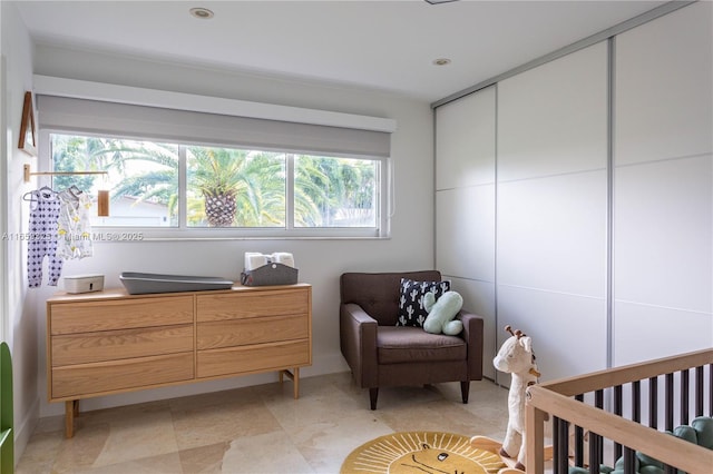 bedroom featuring a closet