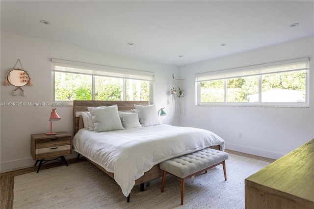 bedroom with baseboards