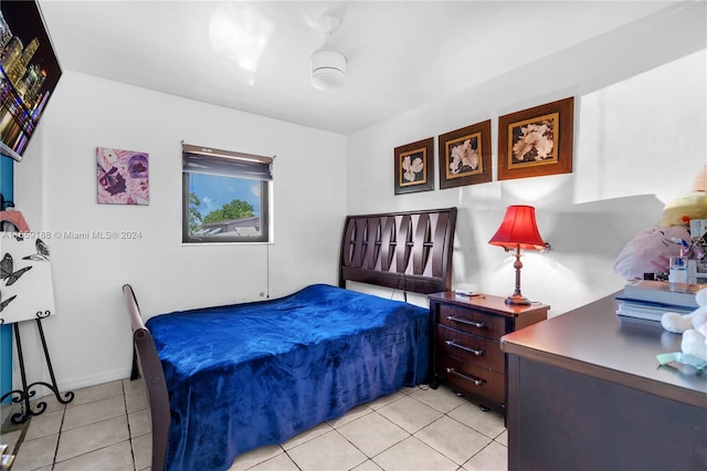 view of tiled bedroom