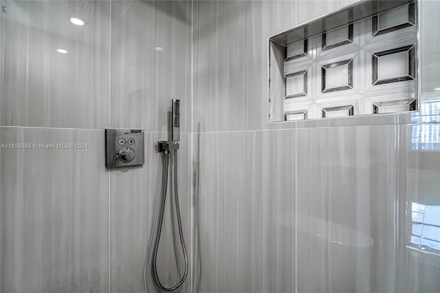 bathroom with a shower