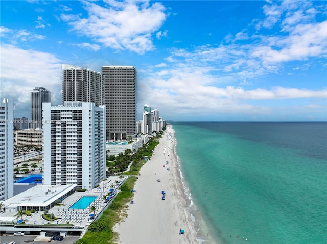 water view featuring a beach view