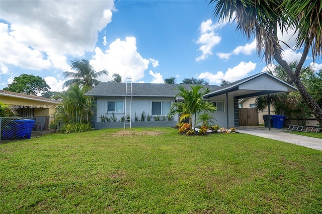 view of front of house with a front yard