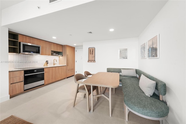 dining room with sink