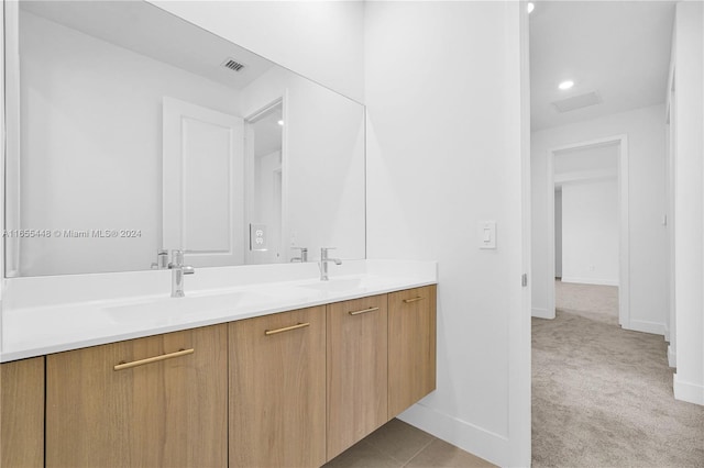 12267 SW 43rd Ct, Davie, FL 33330 - bathroom with double vanity and recessed lighting