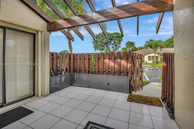 view of patio / terrace featuring a pergola