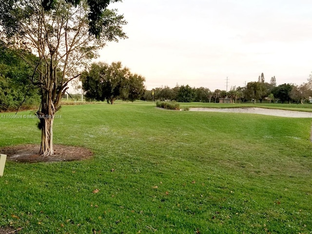 view of home's community with a yard