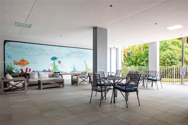 view of patio with an outdoor living space