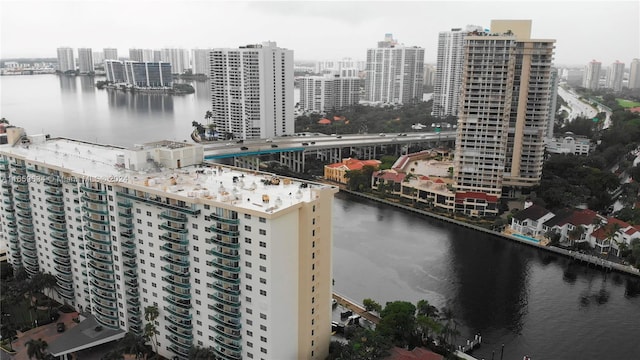 property's view of city with a water view